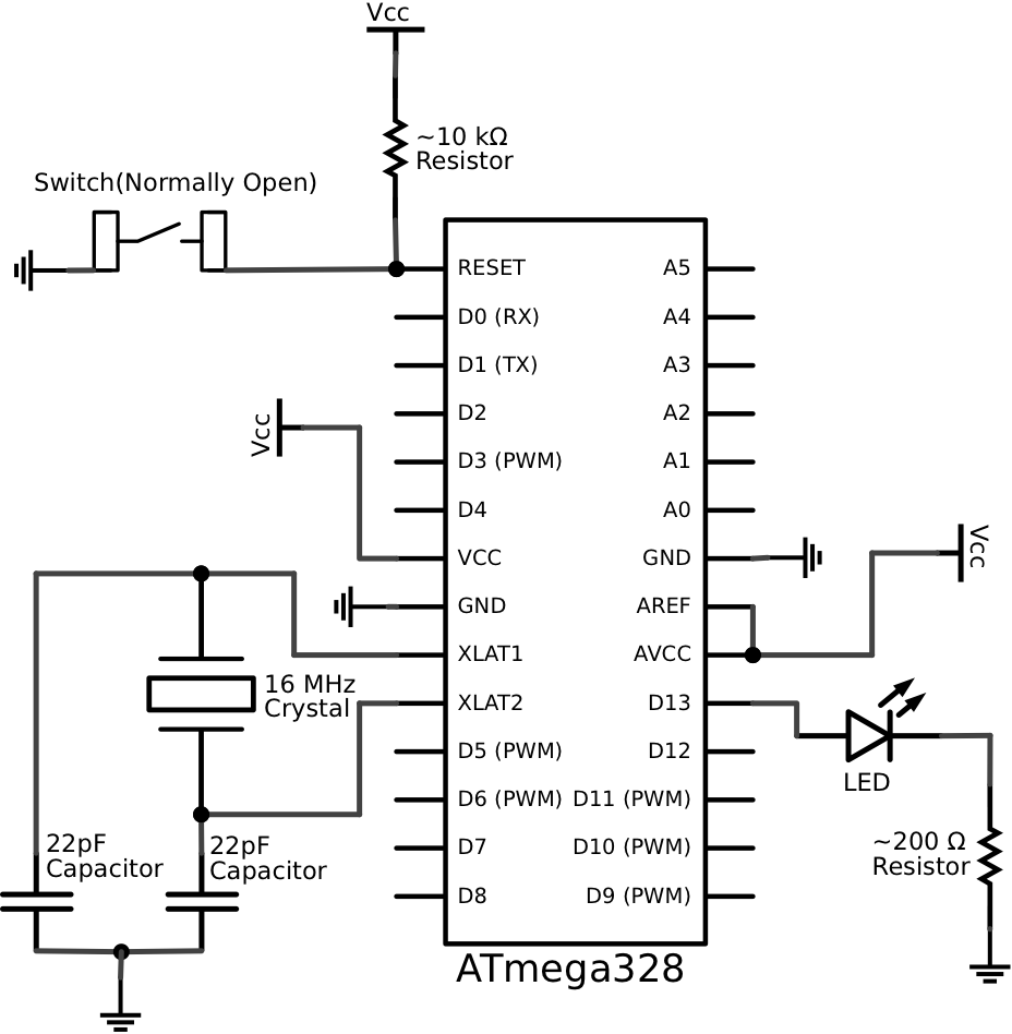 Schematic of a Breadboard Arduino – Fiz-ix